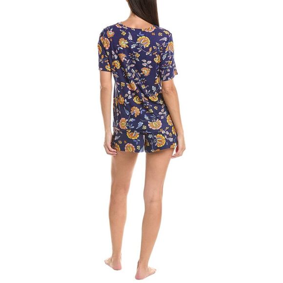 Sanctuary Womens 2Pc Shirt & Boxer Pajama Set, Blue - Picture 2 of 3